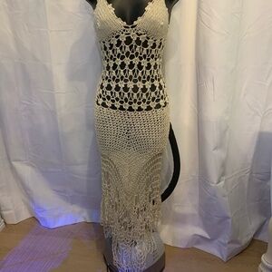Claudia Arce haute couture 100% silk hand knit dress